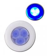 MARINE BOAT LED 3 BLUE COLORED ROUND COURTESY LIGHT